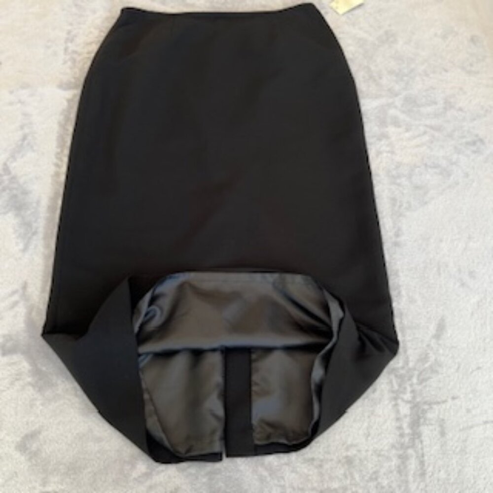 Liz Claiborne Women's Maxi Black Skirt Lined With Slit In Back 12 NWT - Picture 11 of 14
